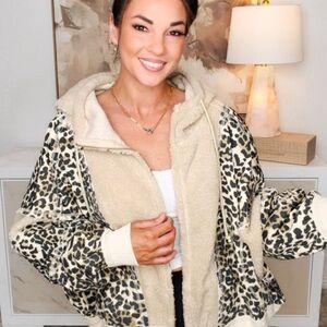 Leopard Print Patchwork Jacket by LOV LOV